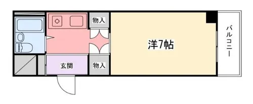 花影中村コーポ【6階】の間取り