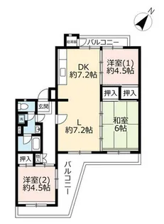 URひよどり台【1290103号室】の間取り
