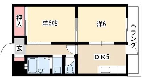 パインハウス【305号室】の間取り