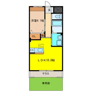 プリュネ【1階】の間取り