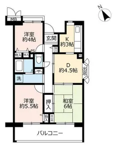 URアーバンラフレ星ヶ丘【0020402号室】の間取り