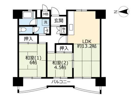 UR南港しらなみ【0310322号室】の間取り