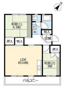 UR男山【C100401号室】の間取り