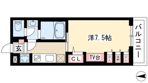 リブリ・浄心A【1階】の間取り