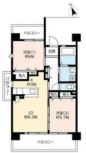 UR浜甲子園なぎさ街【0300306号室】の間取り