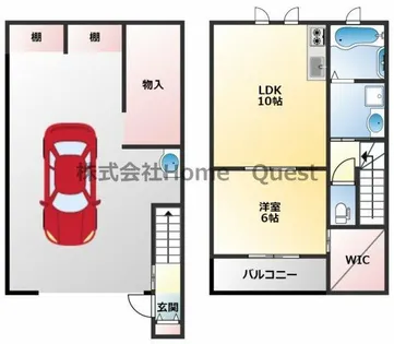 Tom‘s garage【1階】の間取り