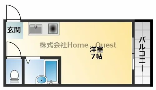 ヴィラージュ久宝園【1階】の間取り