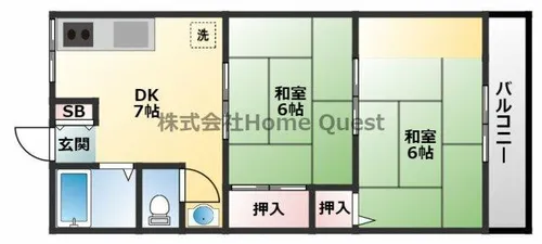 共栄ハイツ【1階】の間取り