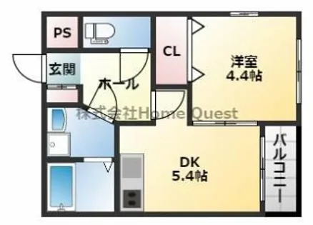 フウキパレス山本【201号室】の間取り