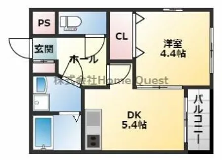 フウキパレス山本【201号室】の間取り