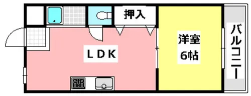 第5三和マンション【5階】の間取り