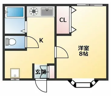 ユニハイツ【1階】の間取り
