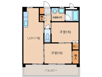 アルフェラッツ城北【3階】の間取り