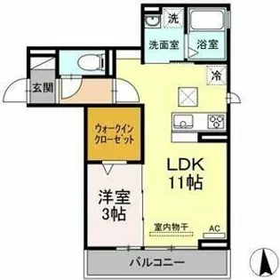シュヴァル【1階】の間取り