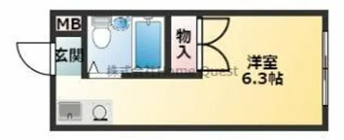 LODGING UEDA【206号室】の間取り