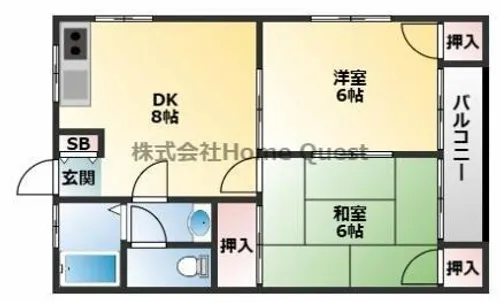 アサダグランドハイツ【3階】の間取り