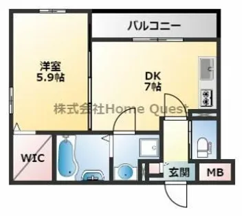 KTIレジデンス八尾【2階】の間取り