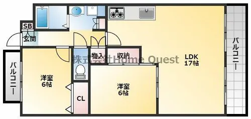 ベルデュール垣内【2階】の間取り