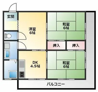 三上マンション【2階】の間取り
