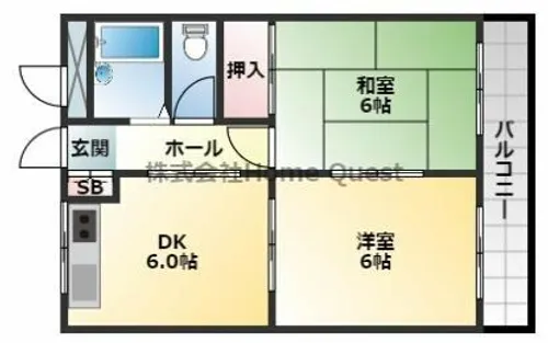 シャトーバーデンバーデン【4階】の間取り