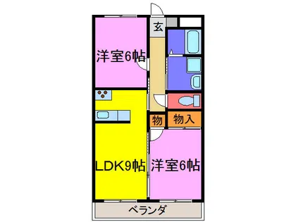 インタービレッジ山崎【406号室】の間取り
