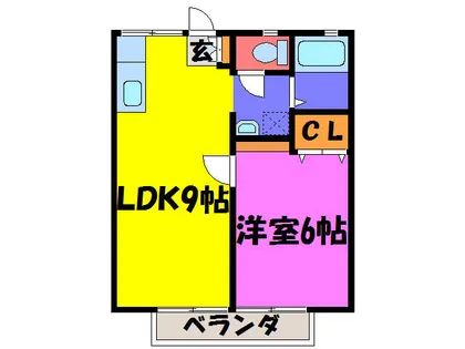 みうらハイツ【203号室】の間取り