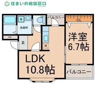 愛知県岡崎市真伝町字続木屋敷【マンション】の間取り