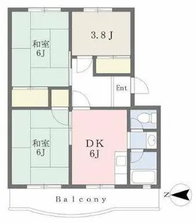 第一イワサキビル【302号室】の間取り