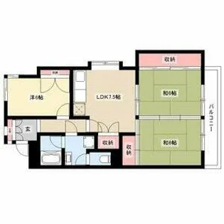 牧の原パークマンション【2階】の間取り