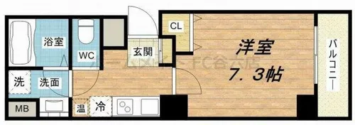 ラ・フォンテ松屋町【10階】の間取り