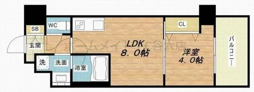 アーバネックス真田山【13階】の間取り