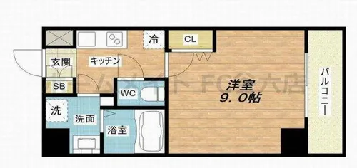 ブリランテ都島【6階】の間取り