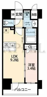 プレサンス立売堀ベルヴィル【4階】の間取り