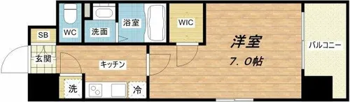 エスリード難波レジデンス【13階】の間取り
