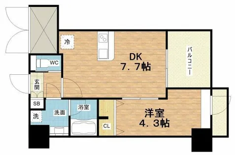 プレジオ難波ASIAN【5階】の間取り