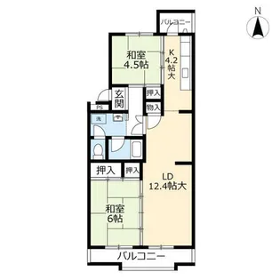 URもりつね【0090307号室】の間取り