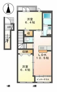 シエルエトワール【2階】の間取り