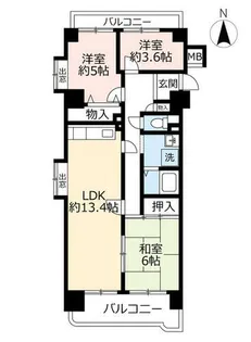 URアーバンラフレ志賀【0121311号室】の間取り