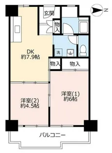 UR南港わかぎの【0440916号室】の間取り
