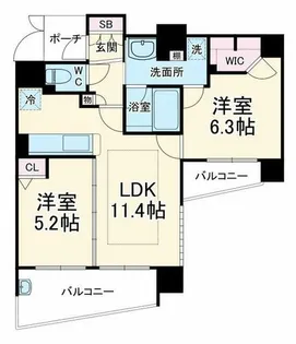 エステムプラザ京都四条烏丸【7階】の間取り