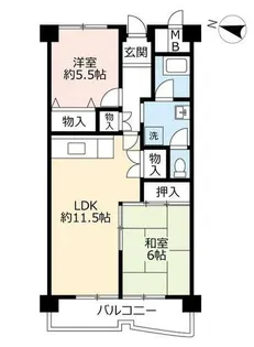 UR南港しらなみ【0340408号室】の間取り