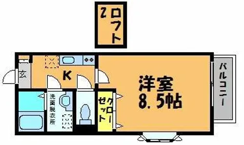 アメニティハウス【B201号室】の間取り