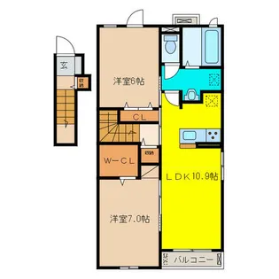 アドニスB【2階】の間取り