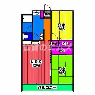 第15博多駅南IR BLD.【603号室】の間取り
