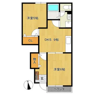 ドリームシティ富木島【1階】の間取り