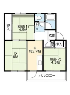 UR金剛【0450402号室】の間取り