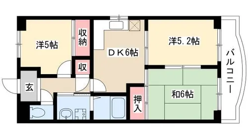 本町ハウス【3階】の間取り