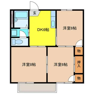 ボナール福塚【1階】の間取り
