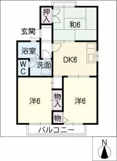 シャルムT A棟【2階】の間取り