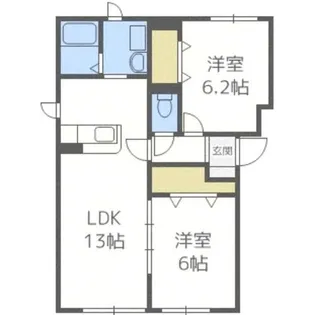 北海道札幌市手稲区前田一条2丁目【アパート】の間取り